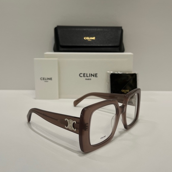 CELINE Triomphe CL50121i Milky Hazelnut Eyeglasses, 100% AUTHENTIC - Picture 3 of 6